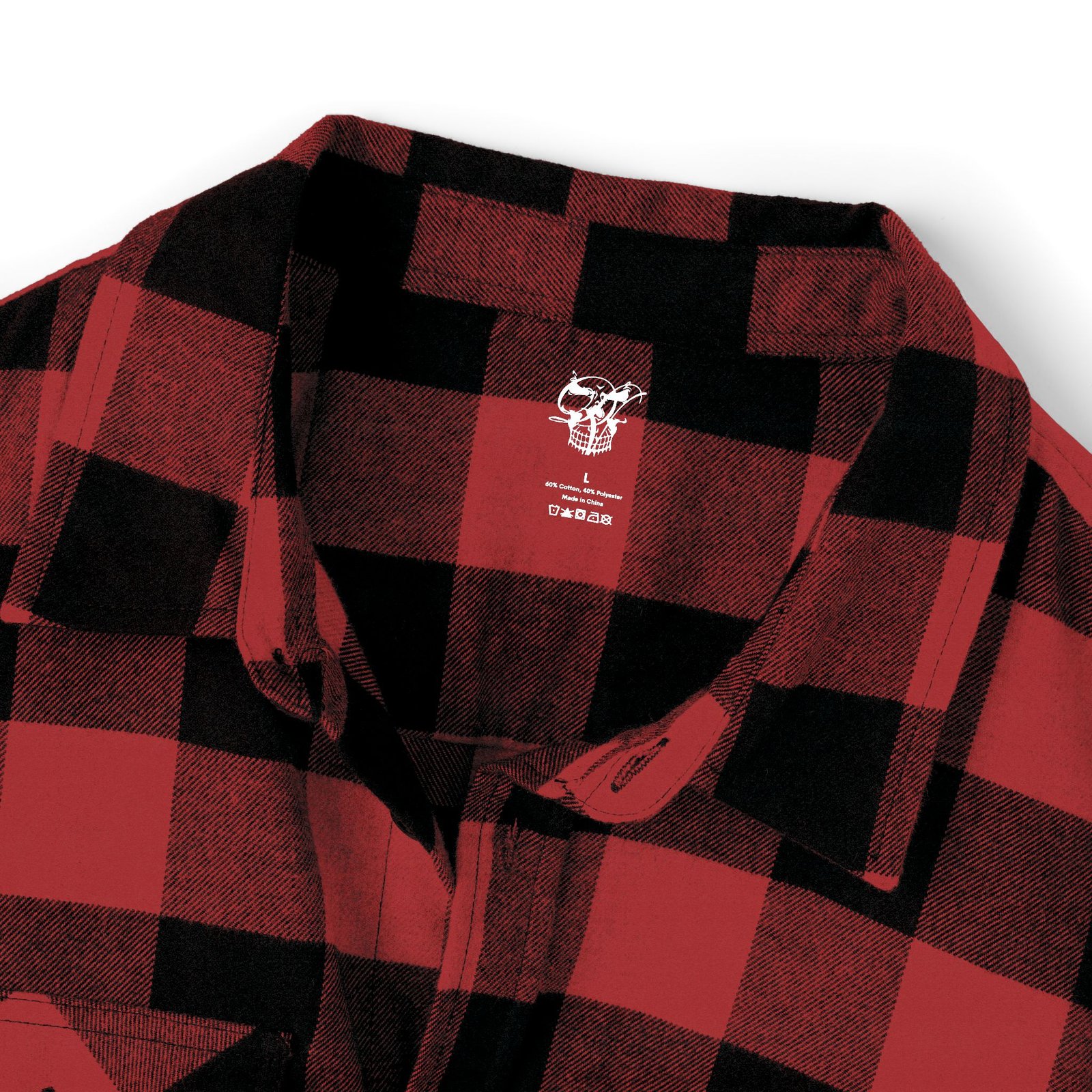 Skull-W Unisex Flannel Shirt - Image 4