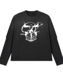 Skull LS (Unisex Vintage Wash Layered T-Shirt)