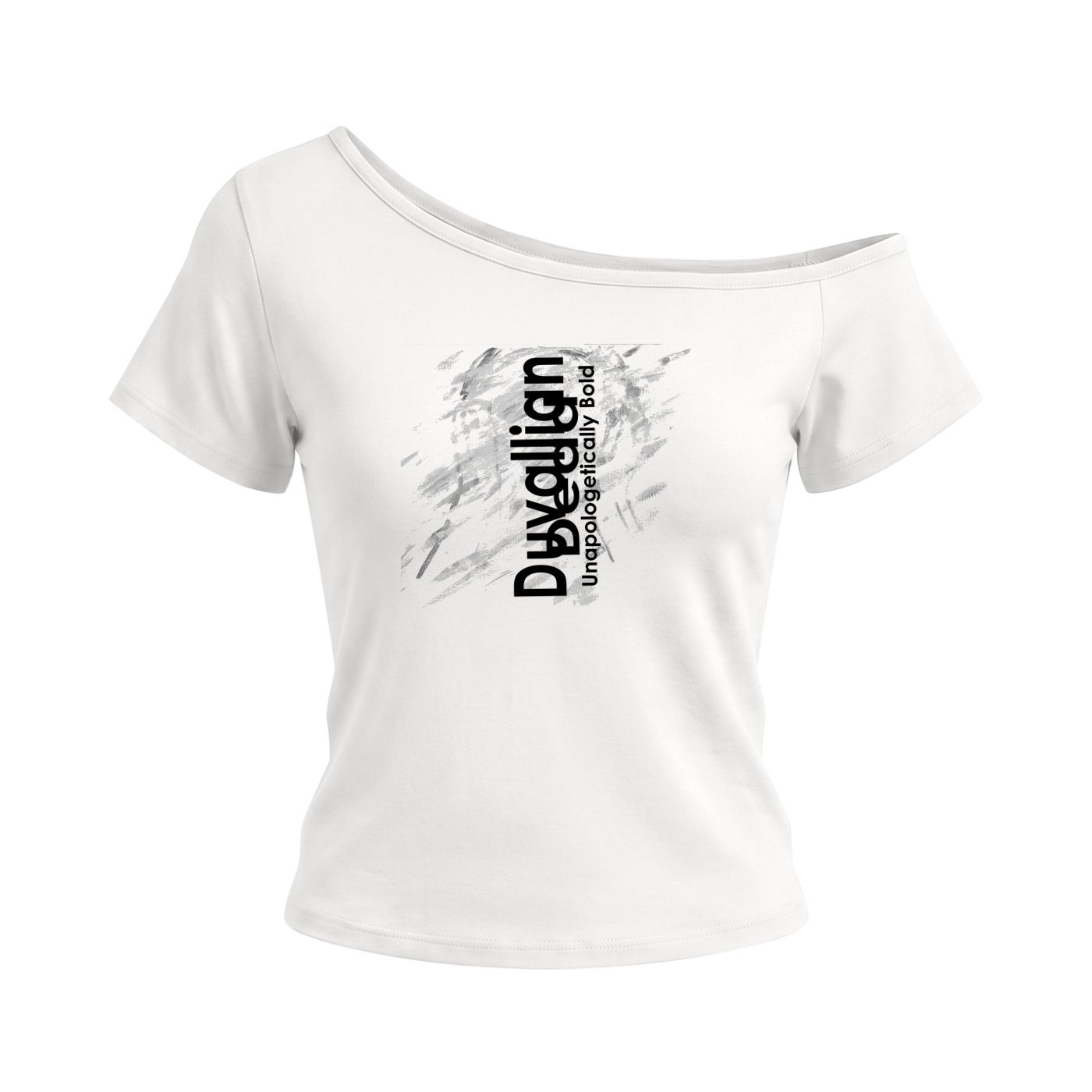 Hear With Me Women’s Off-the-Shoulder T-Shirt - Image 4